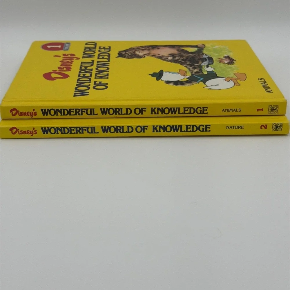 Disney Wonderful World of‎ Knowledge Books Vol 1 2 Animals Nature Grolier 1986